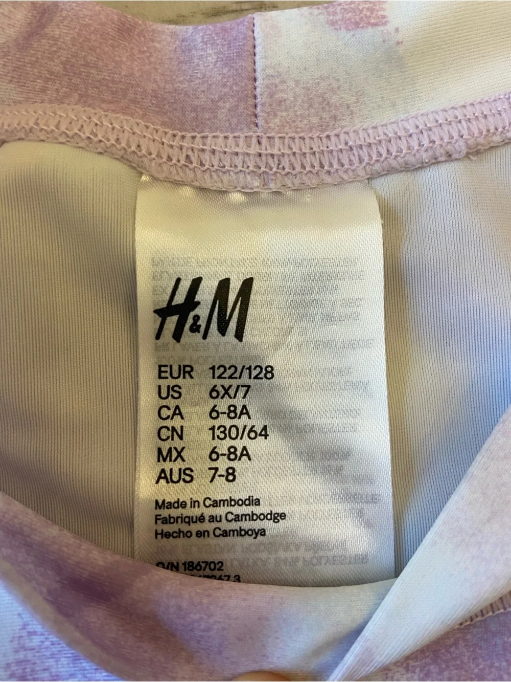 H&M Kids Purple Tie-Dye 'Vacay Vibes' Long-Sleeve Rash Guard Set